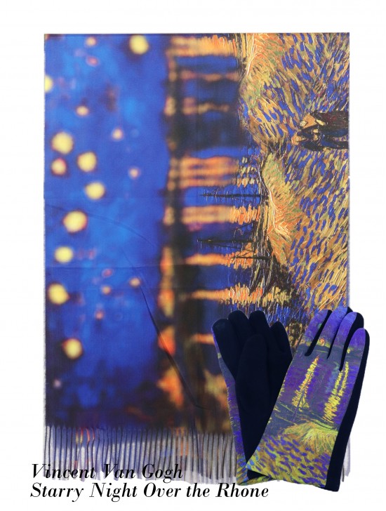 Oil Painting Design Glove + Scarf (SF1617 + GL1617)